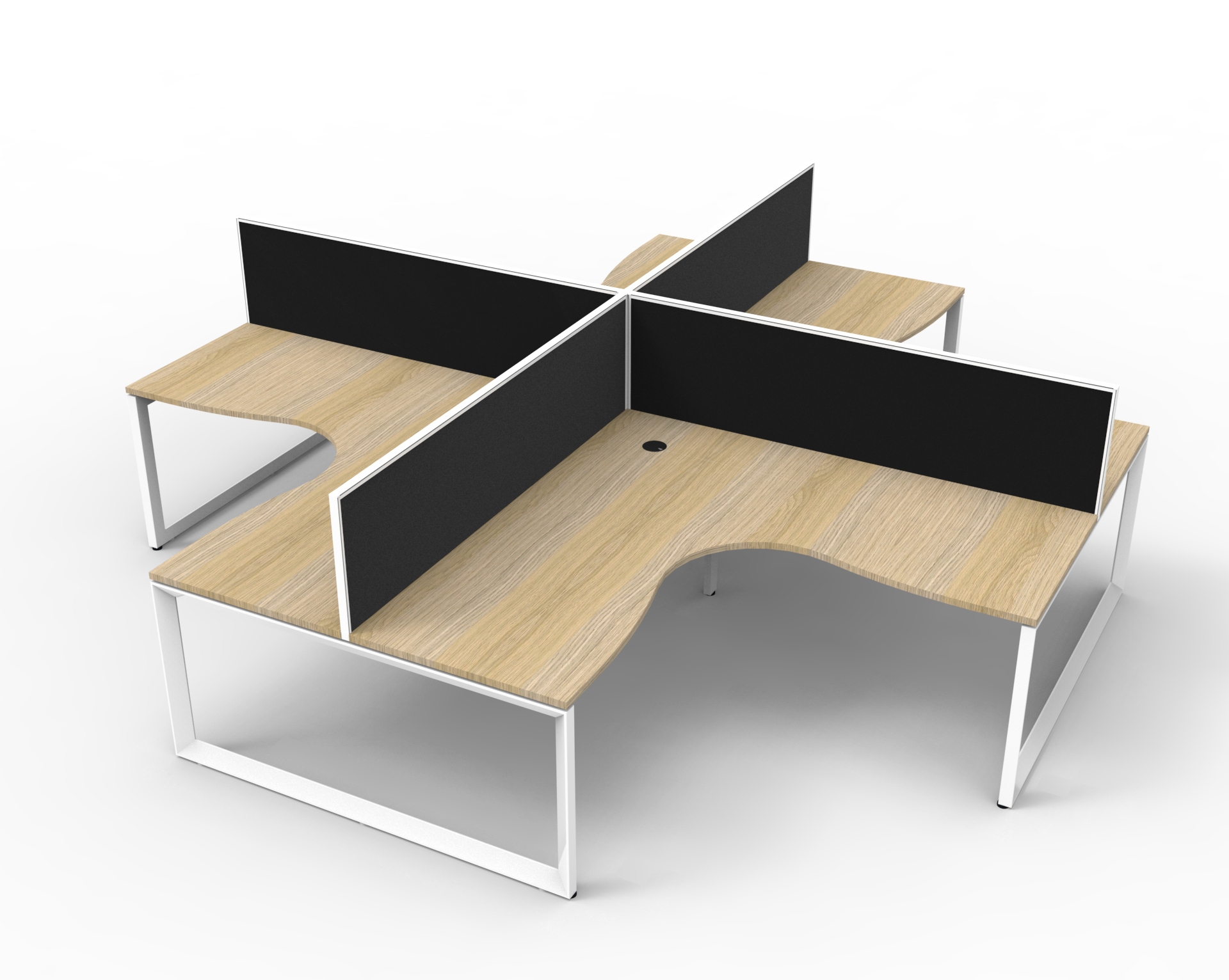 Loop 4 Person Corner Workstation
